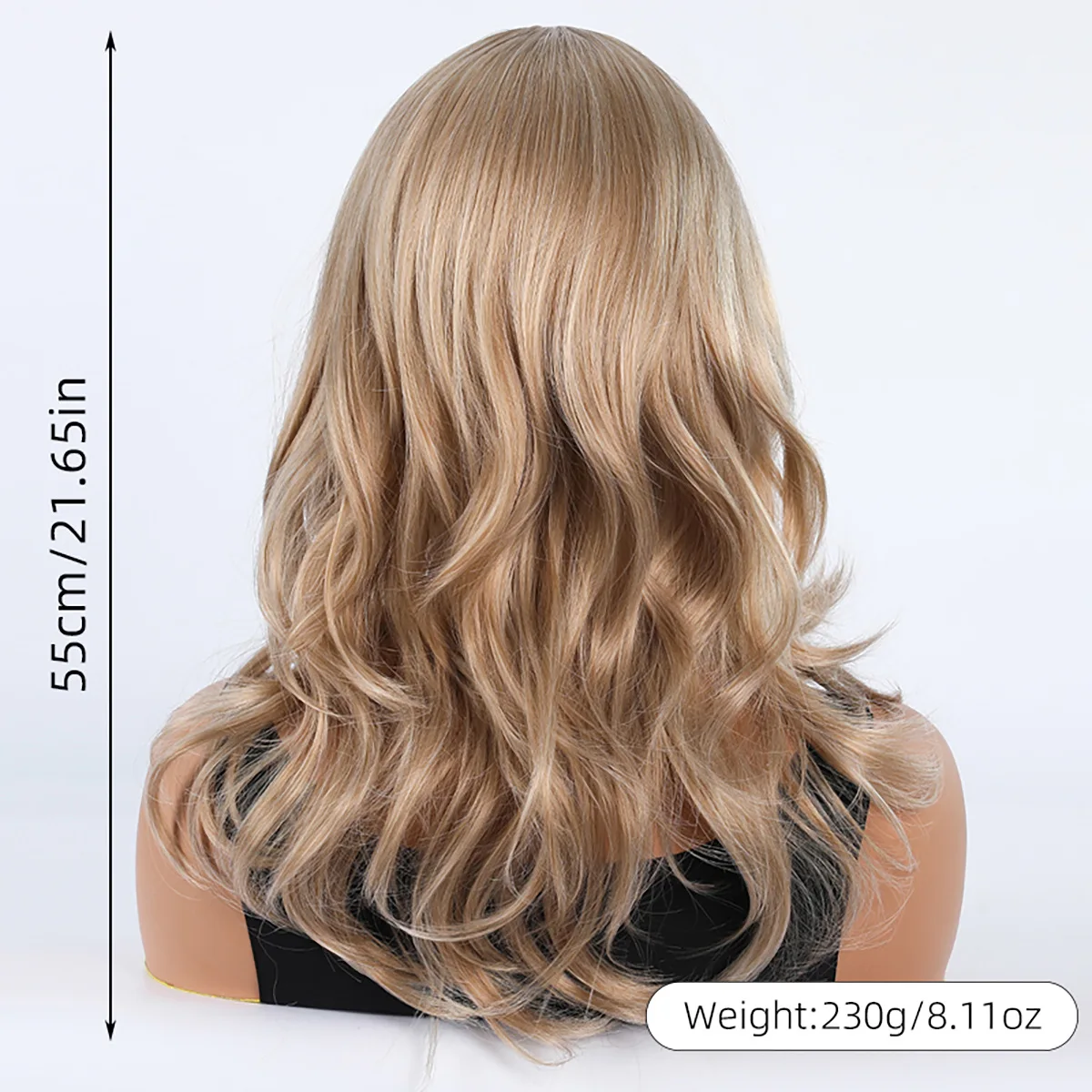 Medium Split Big Wave Synthetic Fiber Wig
