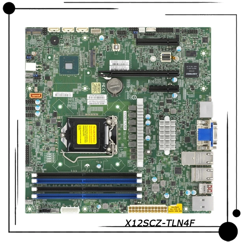 For Supermicro X12SCZ-TLN4F Single-socket Server Micro-ATX Motherboard LGA-1200 Intel W480E DDR4 10th Generation i3 i5 i7 i9