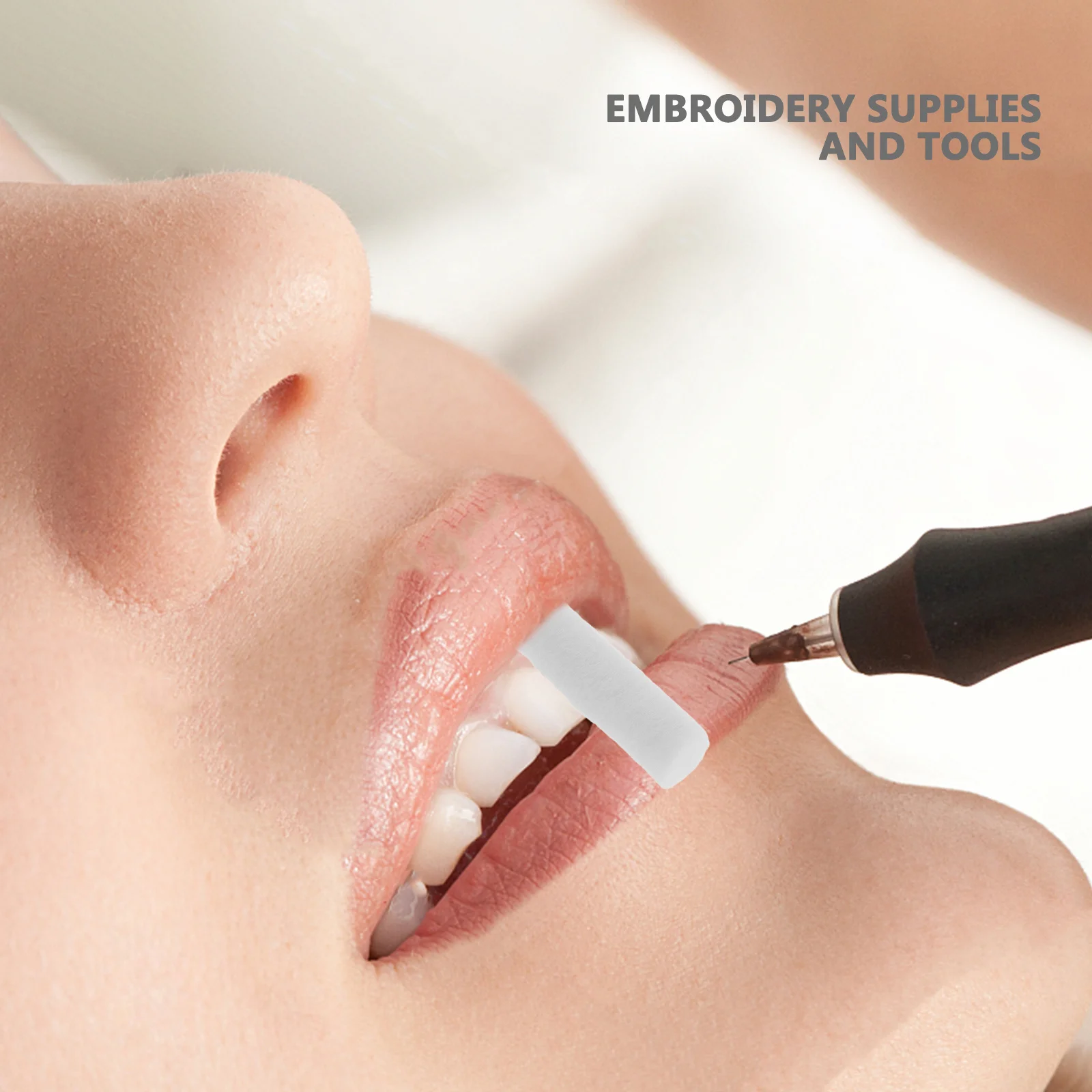 200pcs Lip Tattooing Cotton Rolls High Absorbent Disposable Dental Rolls For Oral Care Nose Bleed Plug Makeup Remover Tool