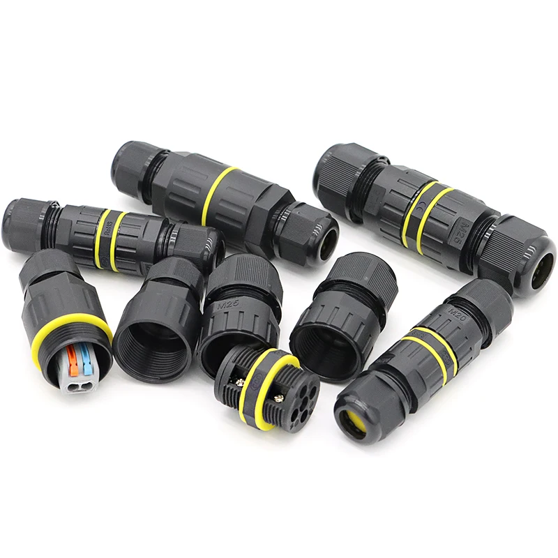 

5Pcs M20 M25 Waterproof Cable Joint Wire Quick Connector 2/3/4/5/6 Pin Screw Wiring Terminal Wire Connectors IP68