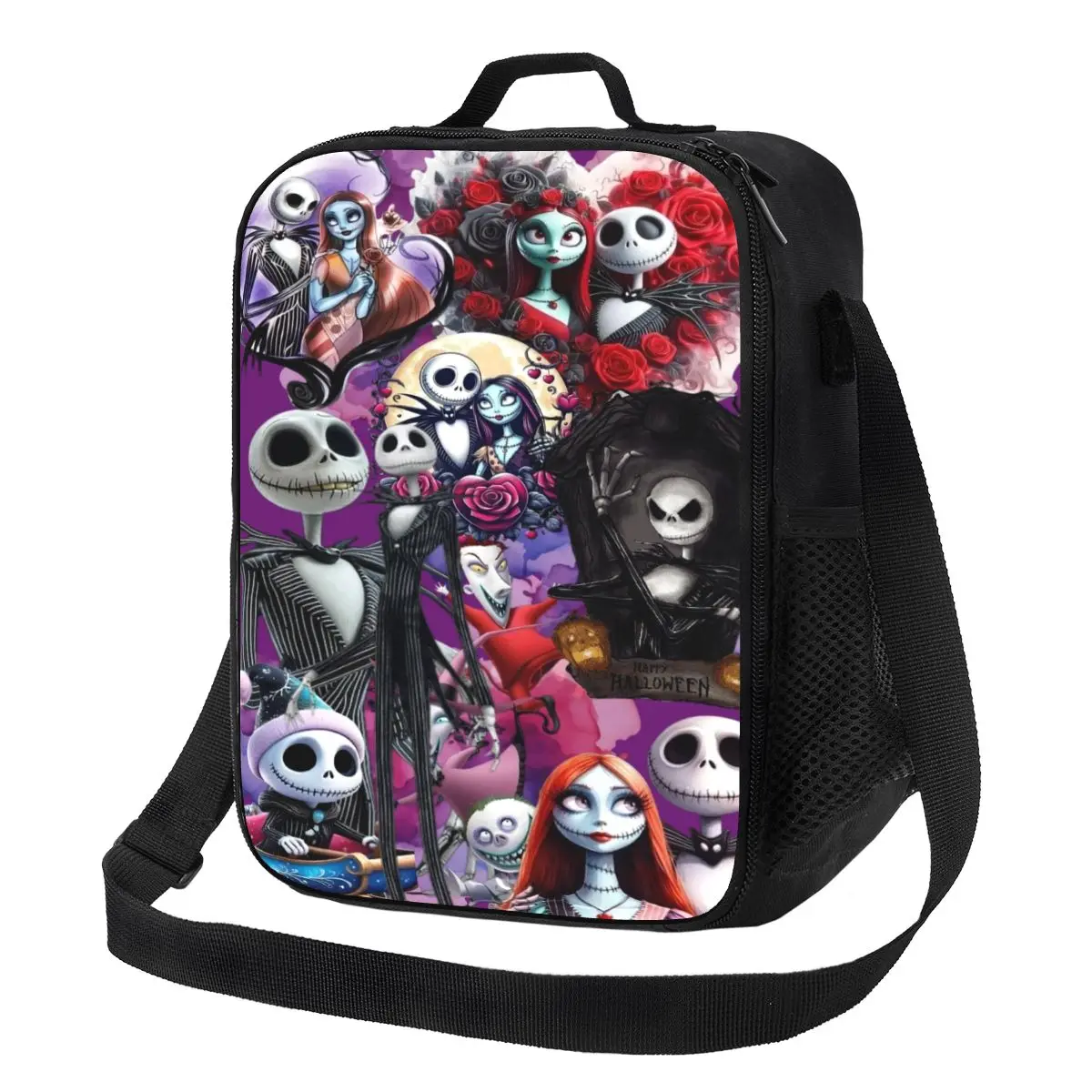 

Термоизолированная сумка для обедов Custom Jacks Movie Skellingtons с текстурным рисунком, многоразовая сумка-тоут для путешествий, контейнер для еды, коробка для бенто