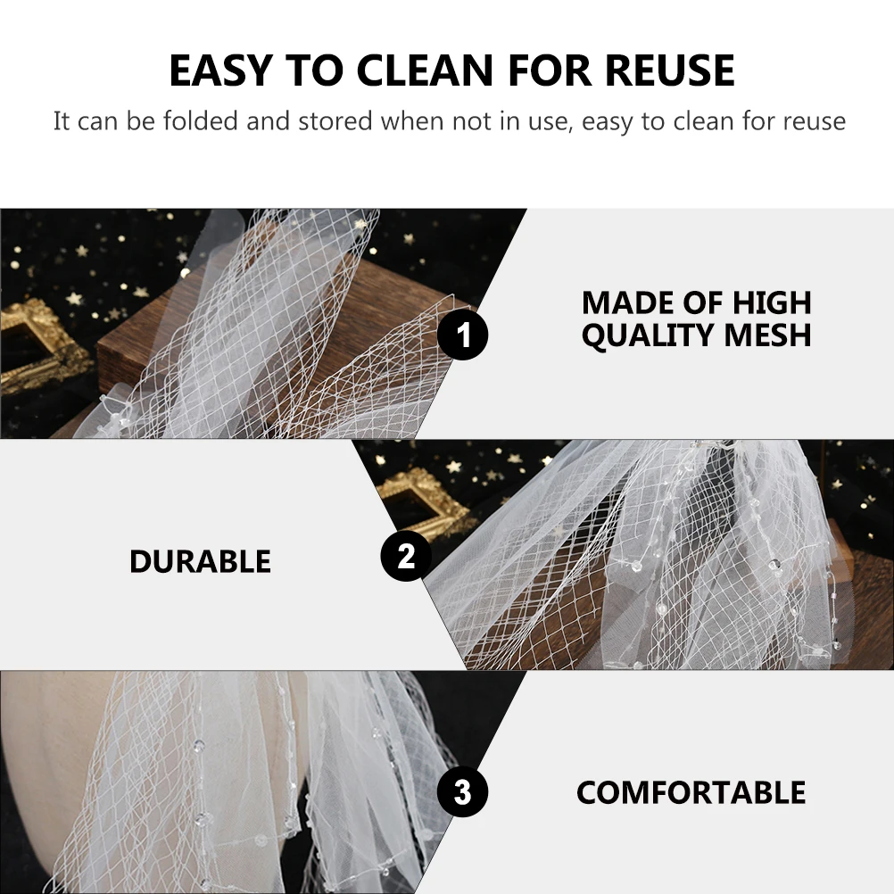 

Wedding Hair Accessories Veil Headband Bride Accessory Headpiece Bridal Headdress Mesh Headwear for Women Jewelry