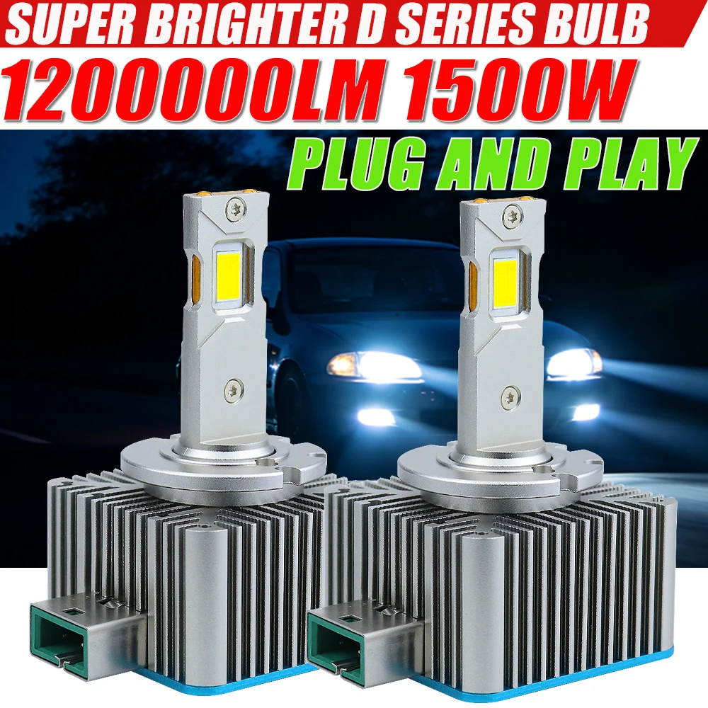 

D1S D3S LED Bulb CANBUS Car Headlight D2S D4S D8S Auto Light Spotlights Super Bright Turbo Automotive Headlamp Plug&Play 12V 24V