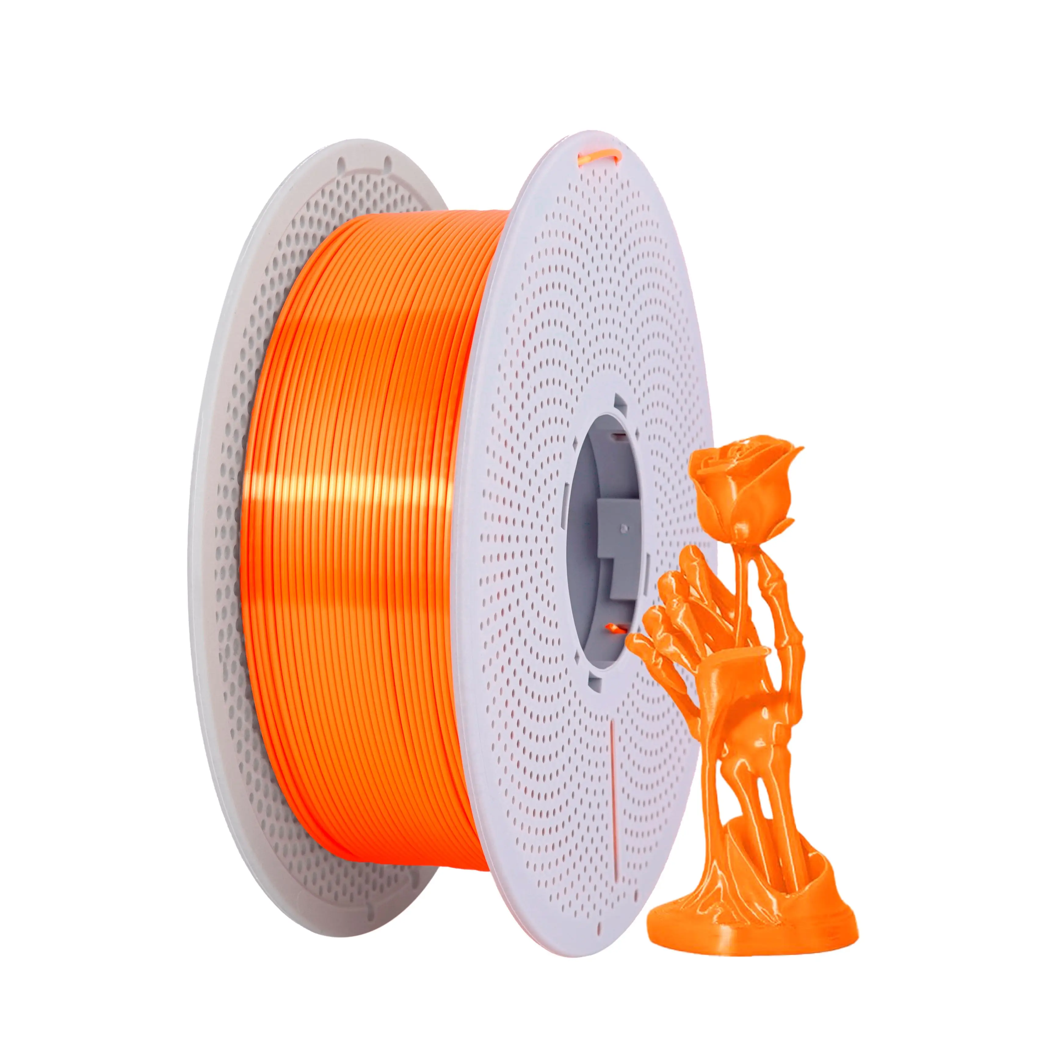 

PLA-филамент Silk 1 кг, оранжевый, для 3D-принтера, 1,75 мм, аккуратно намотанный, с точностью размеров +/-0,001 мм