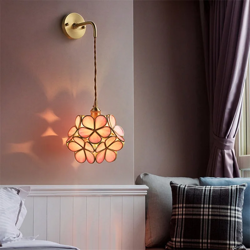 APRIL Modern Indoor Wall Lamps Brass Creative Romantic Petal Decorative For Living Room Corridor Bed Hotel