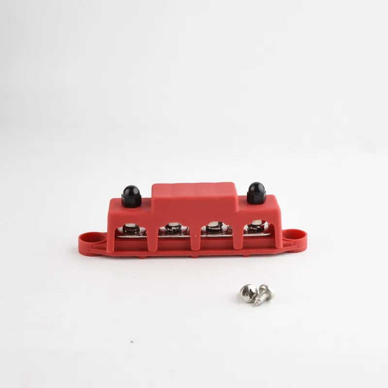 RV yacht busbar M8M 10 current connection stud red black 4 stud distribution block busbar