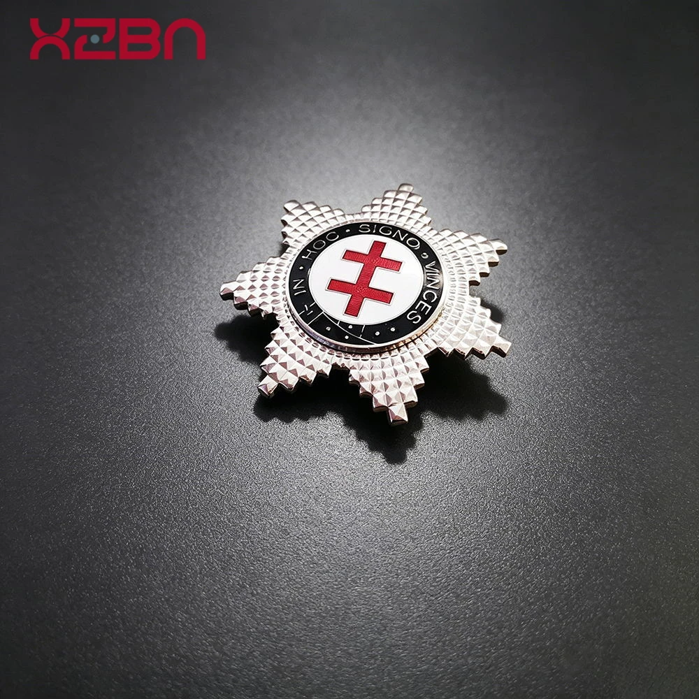 Masonic Lapel Pins Badge Mason Freemason Gold Silver Badge Order of The Red Cross Size 6.3 cm Exquisite Souvenirs for Banquet