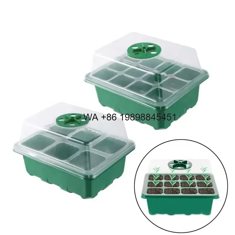 Wmwmnu for Garden Plant Nursery Pot Grow Box With Lid 6 12 Cell Germination Starter Seedling Tray With Dome