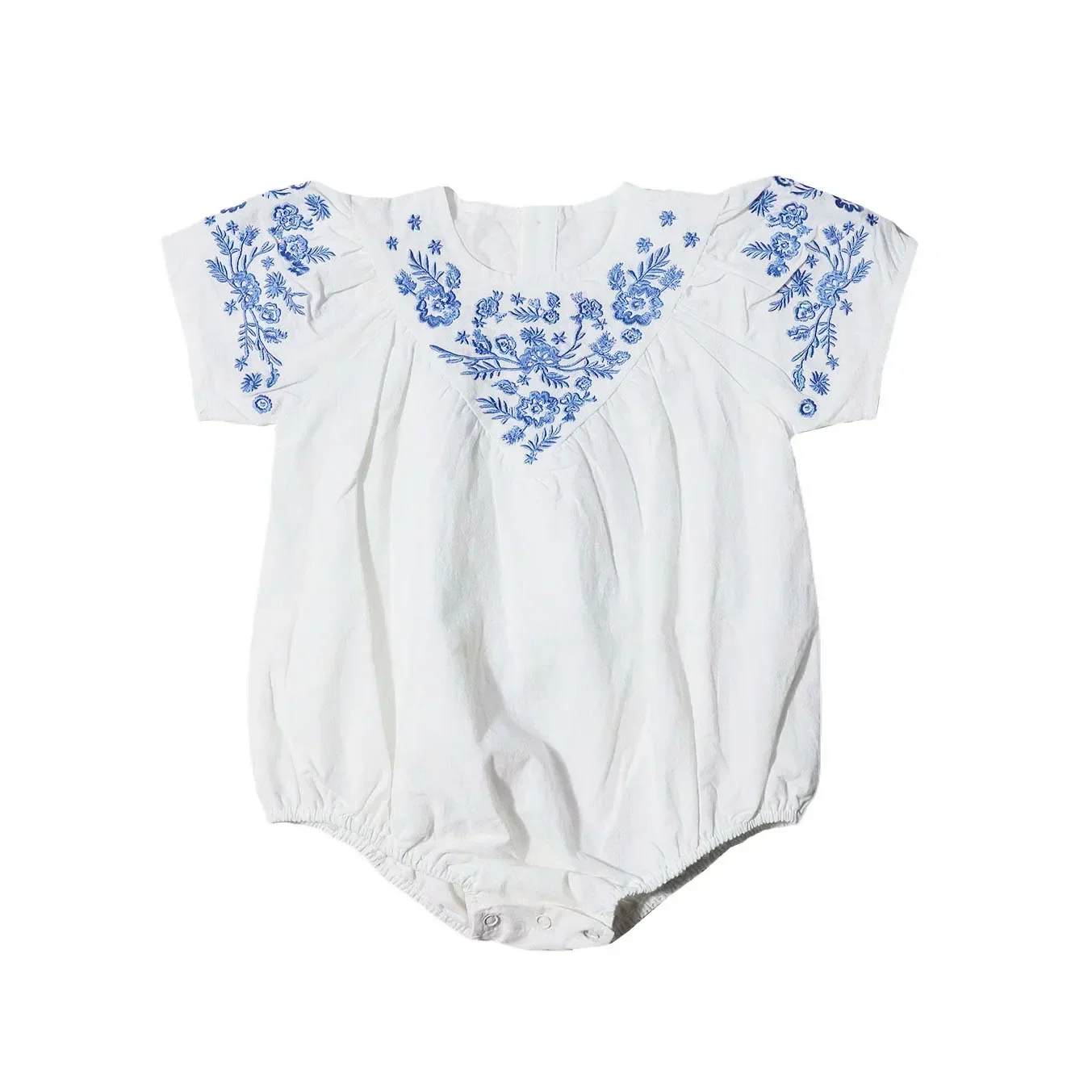Cobalt Embroidery Collection – Baby Romper