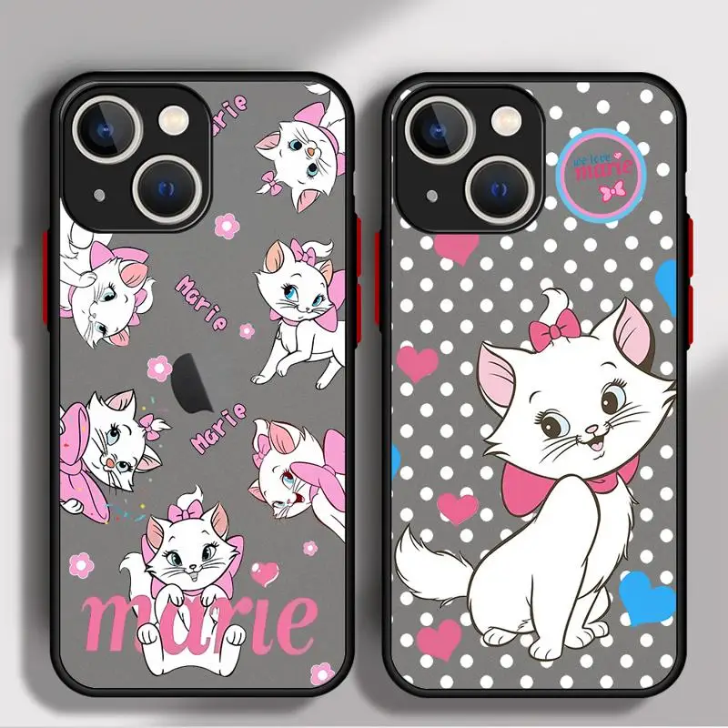 phone cases for Apple iPhone 11 16 case 8 14 12 Pro 15 7 8Plus 13 Mini XS X XR Luxury fundas Cover Disney Marie The Aristocats