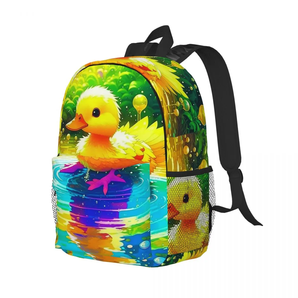 

Reflections Of Joy Mallards In Mirror Lake Backpack Student Boys Girls BookBag School Bag Laptop Shoulder Bags for Men Women