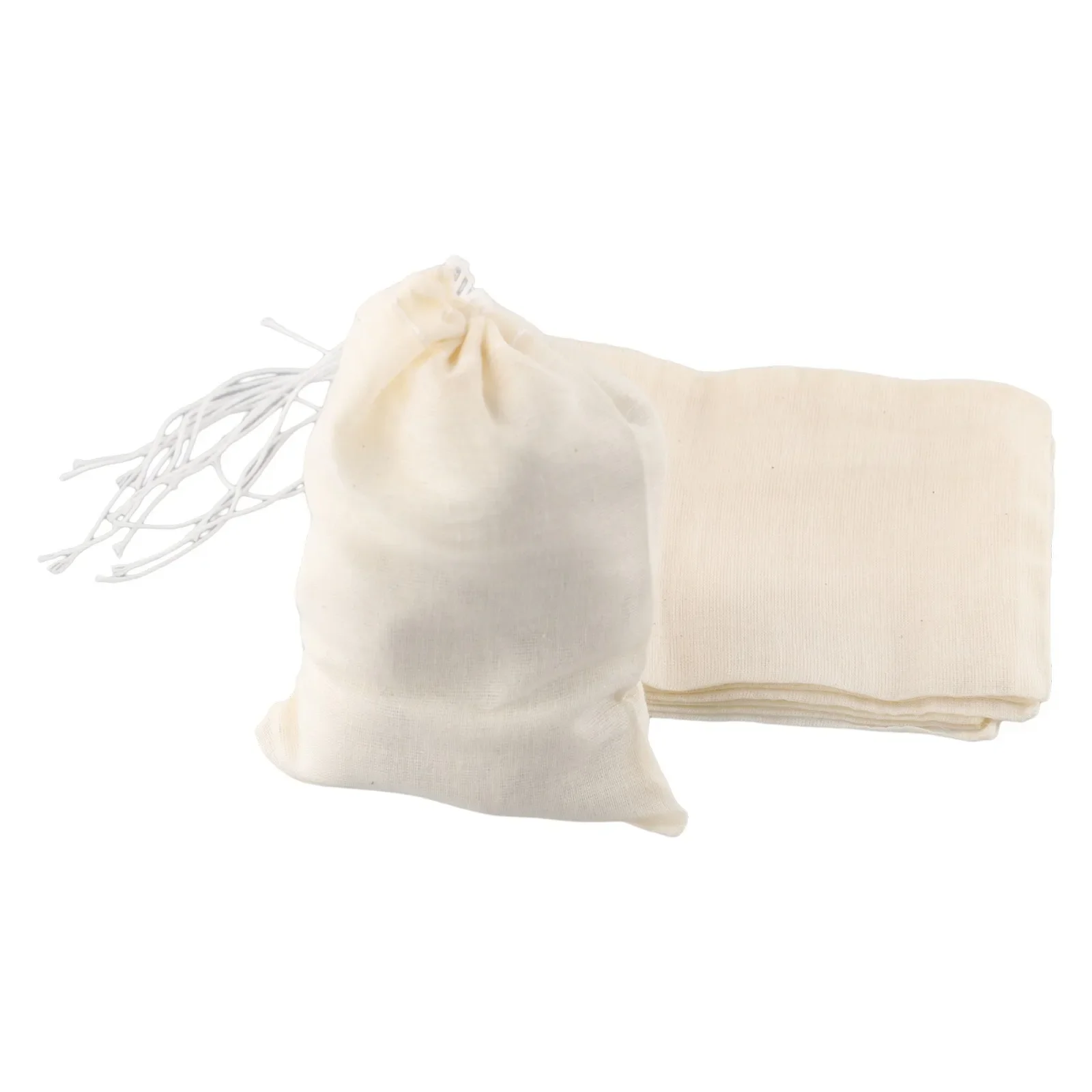 

10PCS Empty Drawstring Pouch Bag Cotton Tea Bags Filters Cooking Separate Spice Food Filter Herb Spice Loose Coffee Pouches Tool