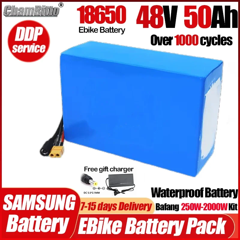 

Electric Bicycle Escooter Battery 48v 20 30Ah 40ah Electric bike 50ah 2000W Motorcycle Electric Vehicle waterproof Battery Pack