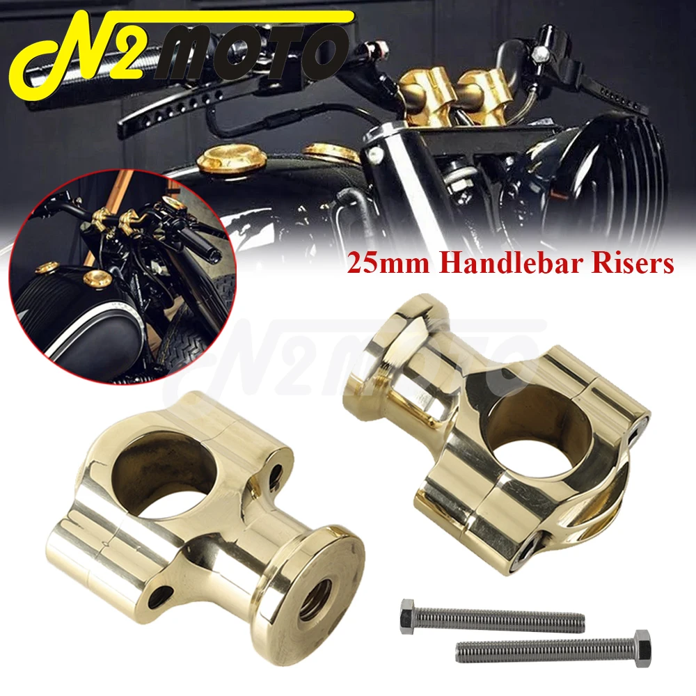 

Universal 25mm Handlebar Motorcycle Risers For Yamaha TMAX 560 Harley Touring Dyna Fat Bob Honda Suzuki Retro 1" Handlebar Riser