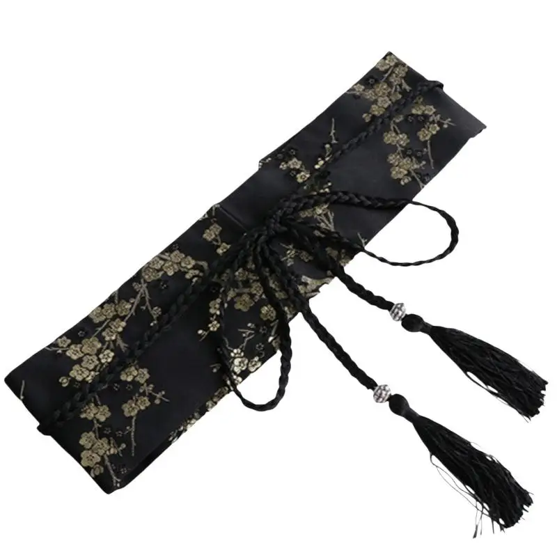 Vintage-Blumenbestickter Taillengürtel für Damen, eleganter chinesischer Stil, Schleifengürtel mit Quasten für Kleider und Kleidung. – Detail 10