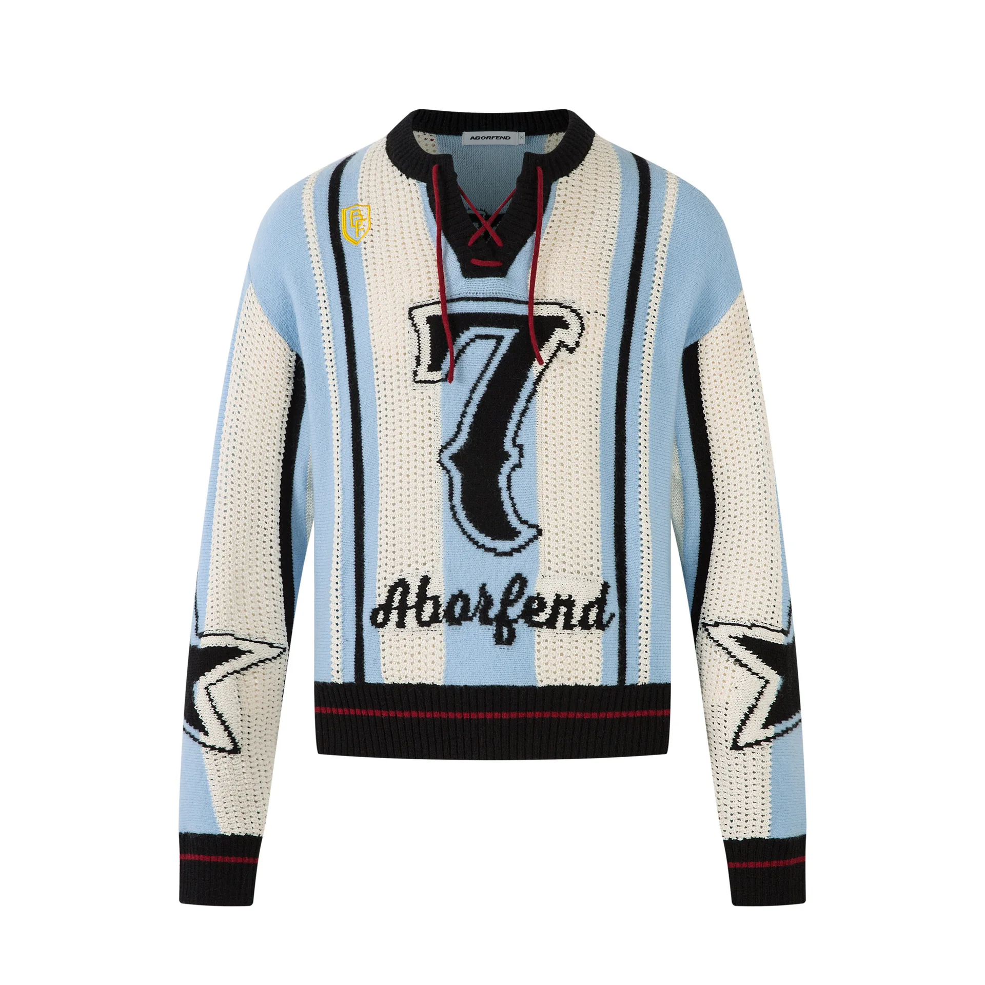 

Crochet Openwork Men's Jersey Sweater, Athletic Streetwear Mans Cropped Pullovers, Y2K Woman Winter Knitwear