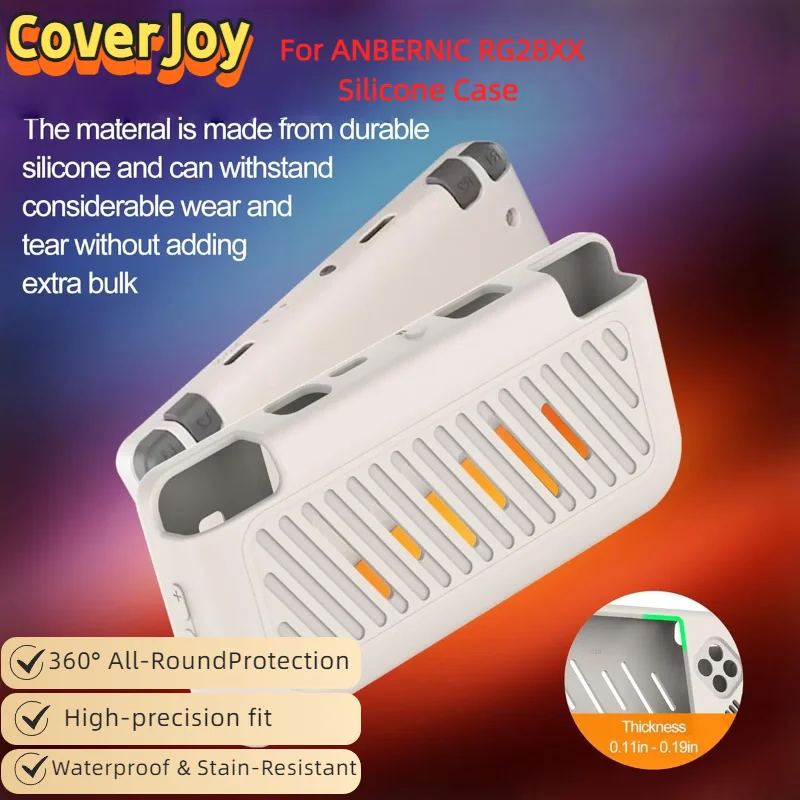 CoverJoy для Anbernic RG28XX, чехол для портативной игровой консоли, силиконовый защитный чехол, противоударные чехлы для консолей, аксессуары в виде ракушек