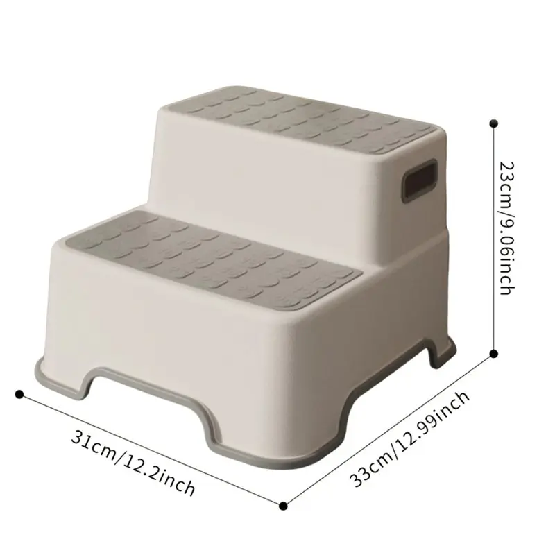 المحمولة خطوة البراز البلاستيك الحمام المضادة للانزلاق سلم بخطوتين للتدريب على المرحاض والحوض #6