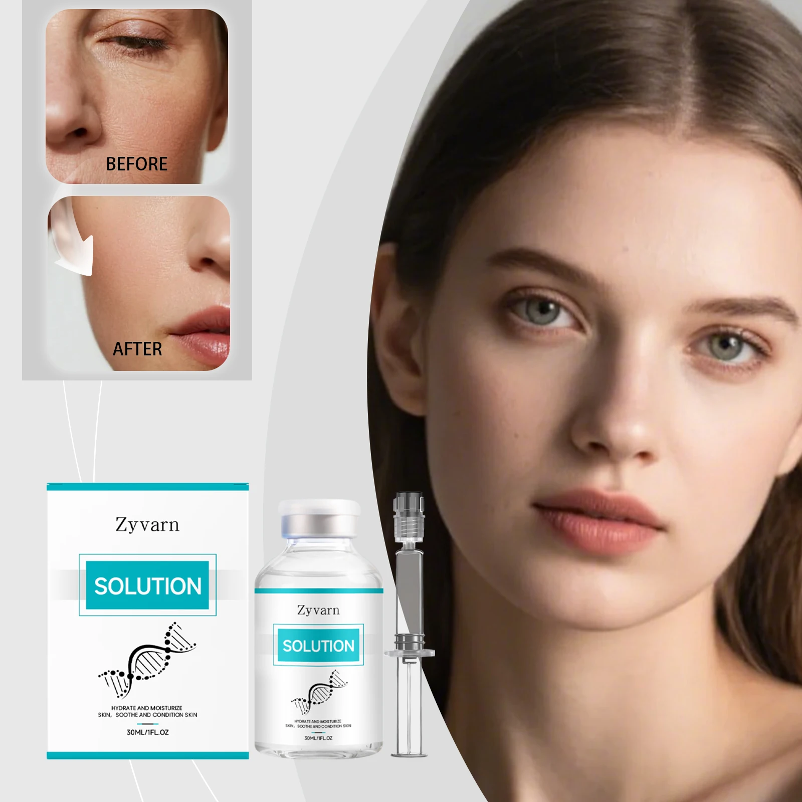 Lightweight Ampoule Facial Serum, Quick‑Absorb, Skin‑Revitalizing, Daily Skin Nourishing, Deep Moisturizing Face Care Essence