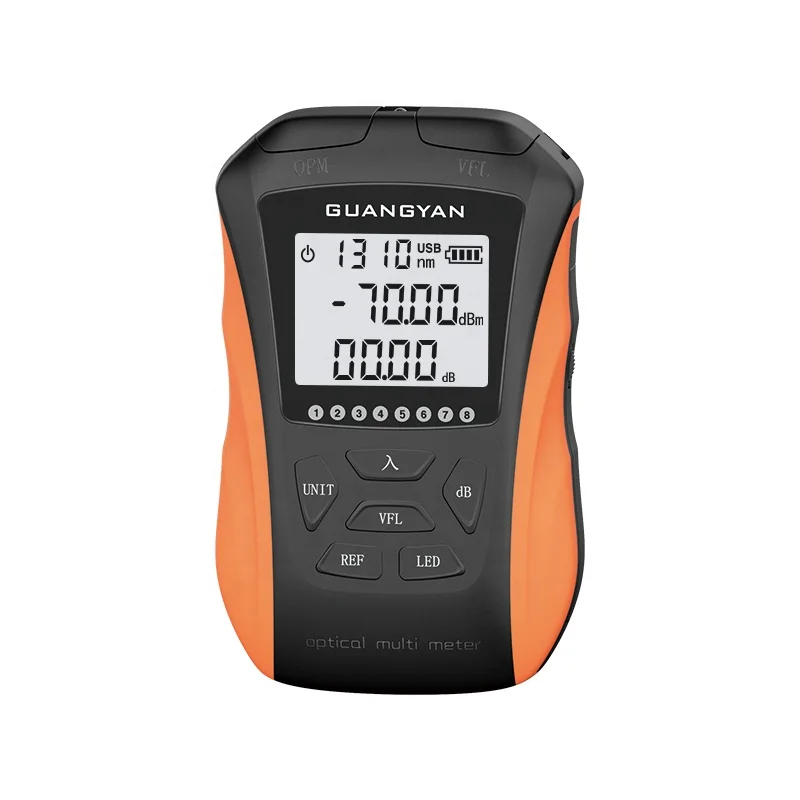 

Network Fiber Optic Cable Tester Tool VFL 15km OPM Rechargeable Optical Power Meter Visual Fault Locator 6 in 1 Y8 FTTX SC FC ST