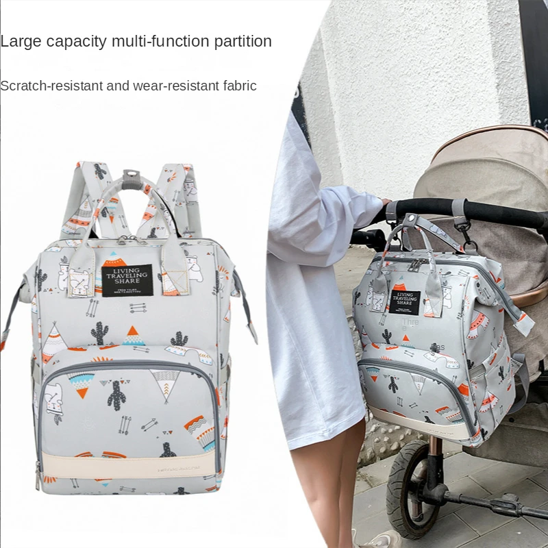 Baby Diaper Bag Backpack Mommy Pregnant Bag Large Capacity Baby Diaper Package Travel Backpack Mom Breastfeeding Stroller Bag