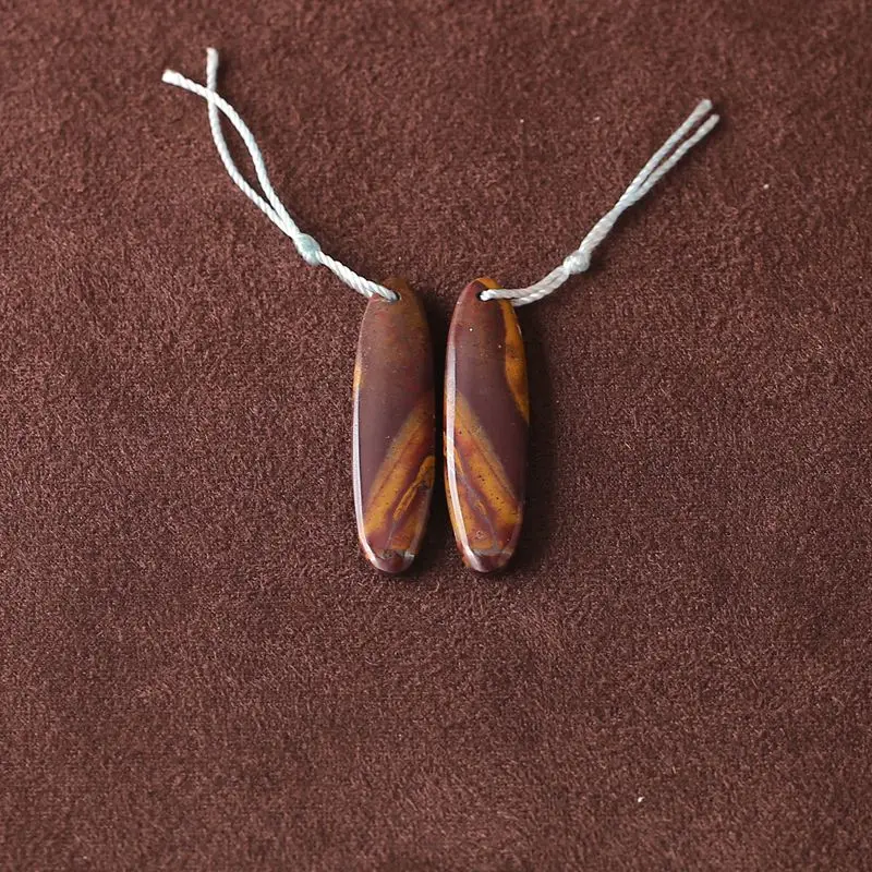 

Овальные бусины Mookite Jasper: насыщенные коричнево-золотые завитки, идеально подходят для дизайна сережек ручной работы 34x9x3 мм-3,4 г