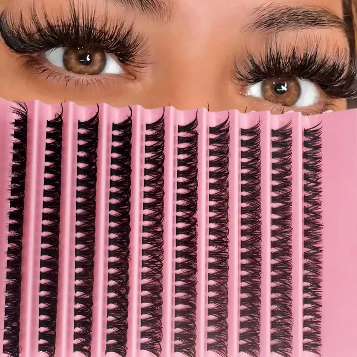 200 قطعة D حليقة 50D رقيق الرموش الفردية نمط مختلط وهمية Wispy طويلة الأمد سميكة مجزأة ملحقات طبيعية جلدة