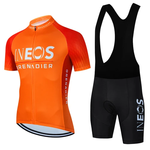 Imagen 1 del producto Ropa de ciclismo para hombre, traje de manga corta para bicicleta de montaña, deportes de carreras, 2022