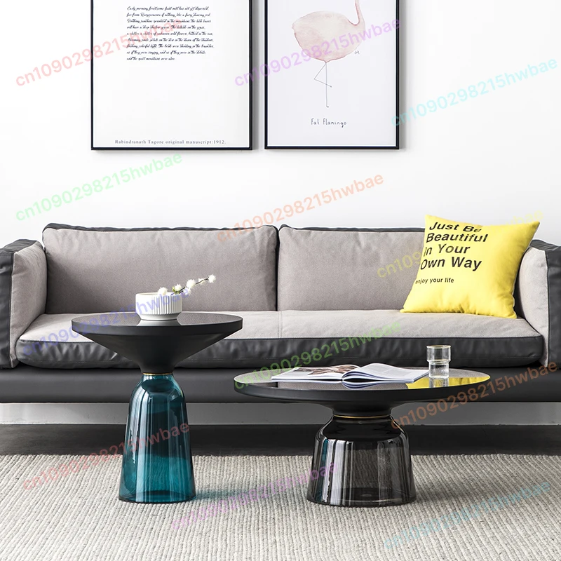 

1 шт. модель комнаты диван боковой столик комбинация современная простая гостиная круглый стол скандинавский роскошный стеклянный журнальный столик