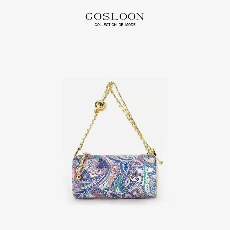 

GOSLOON-2021 Women's Bags Mini Size Original Luxury Leather Designer Women's Handbags Fashion Crossbody One Shoulder Metal Chain