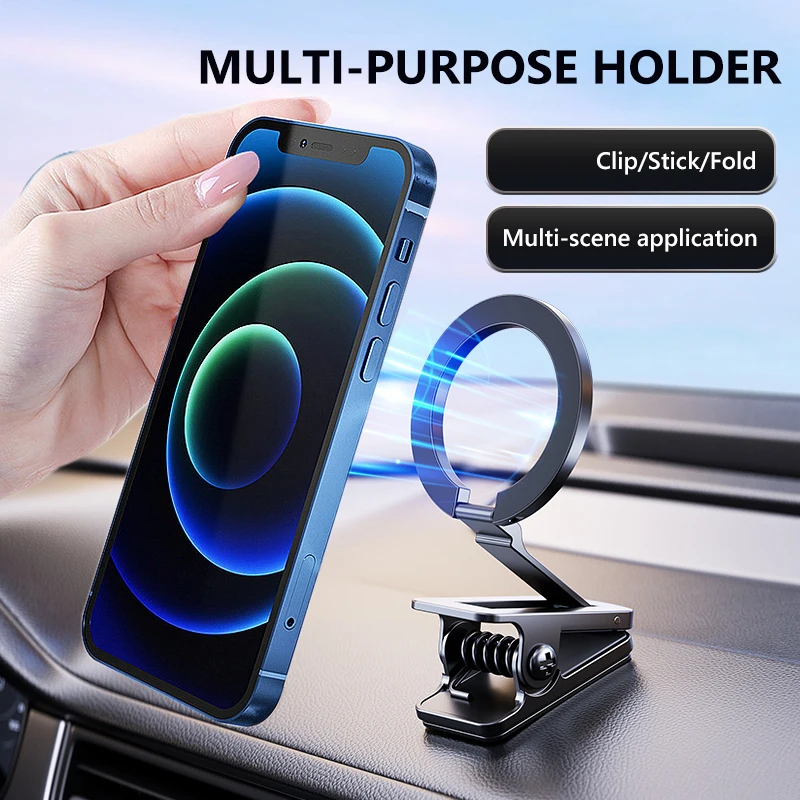 Magnetic Airplane Car Phone Holder Portable Travel Phone Holder Smartphone Stand Holder for iPhone 15 14 13 12 Pro Max Series