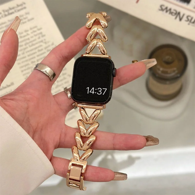 Браслет металлический для Apple Watch Band 45/44/49/38/40/41/42 мм