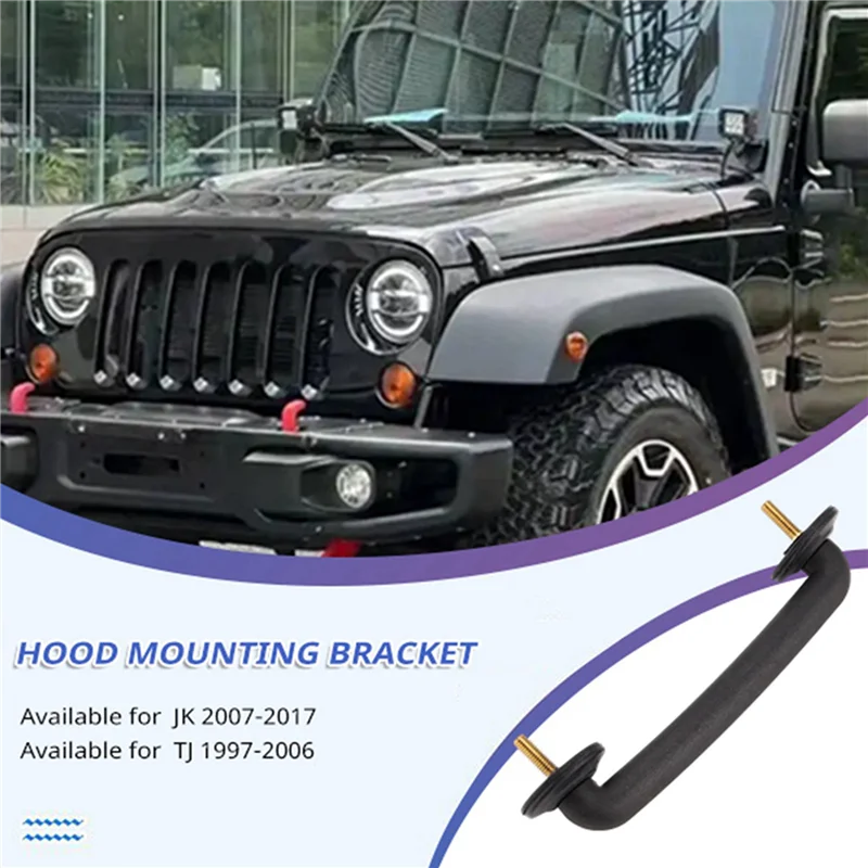 Soporte de sujeción para parabrisas de capó, bucle de pedal para Jeep Wrangler JK JT 1997-2018