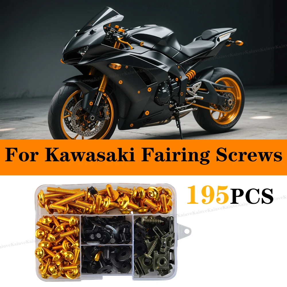 

Болты обтекателя ветрового стекла мотоцикла, комплект крепежных винтов для Kawasaki ZX6 ZX7 ZX9 ZX10 ZX12 ZX14 Z1000 Z900 Z800 Z750 Z650