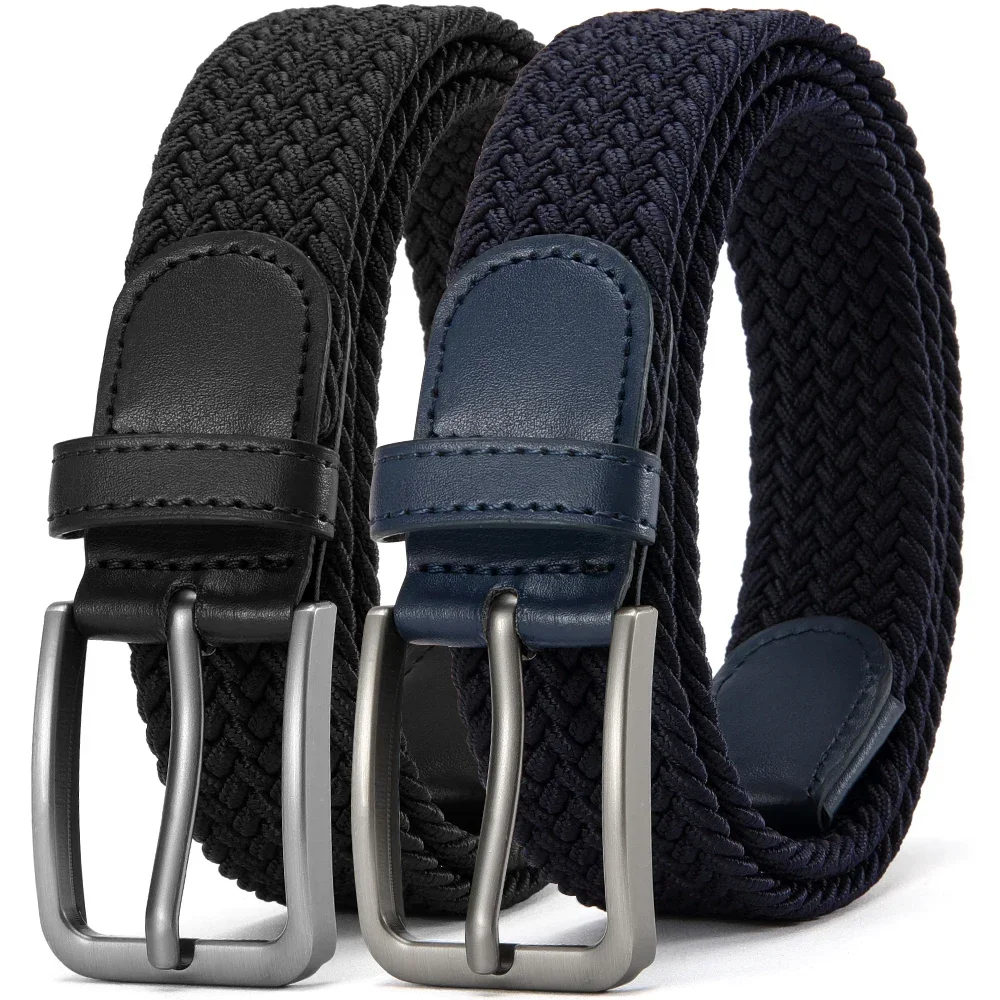 Elastische Gürtel für Herren, Unisex, lässig, gewebter Gürtel für Herren, Outdoor, Klettern, Training, Arbeitsgürtel mit Jeansgürtel für Damen, 115 cm – Detail 14