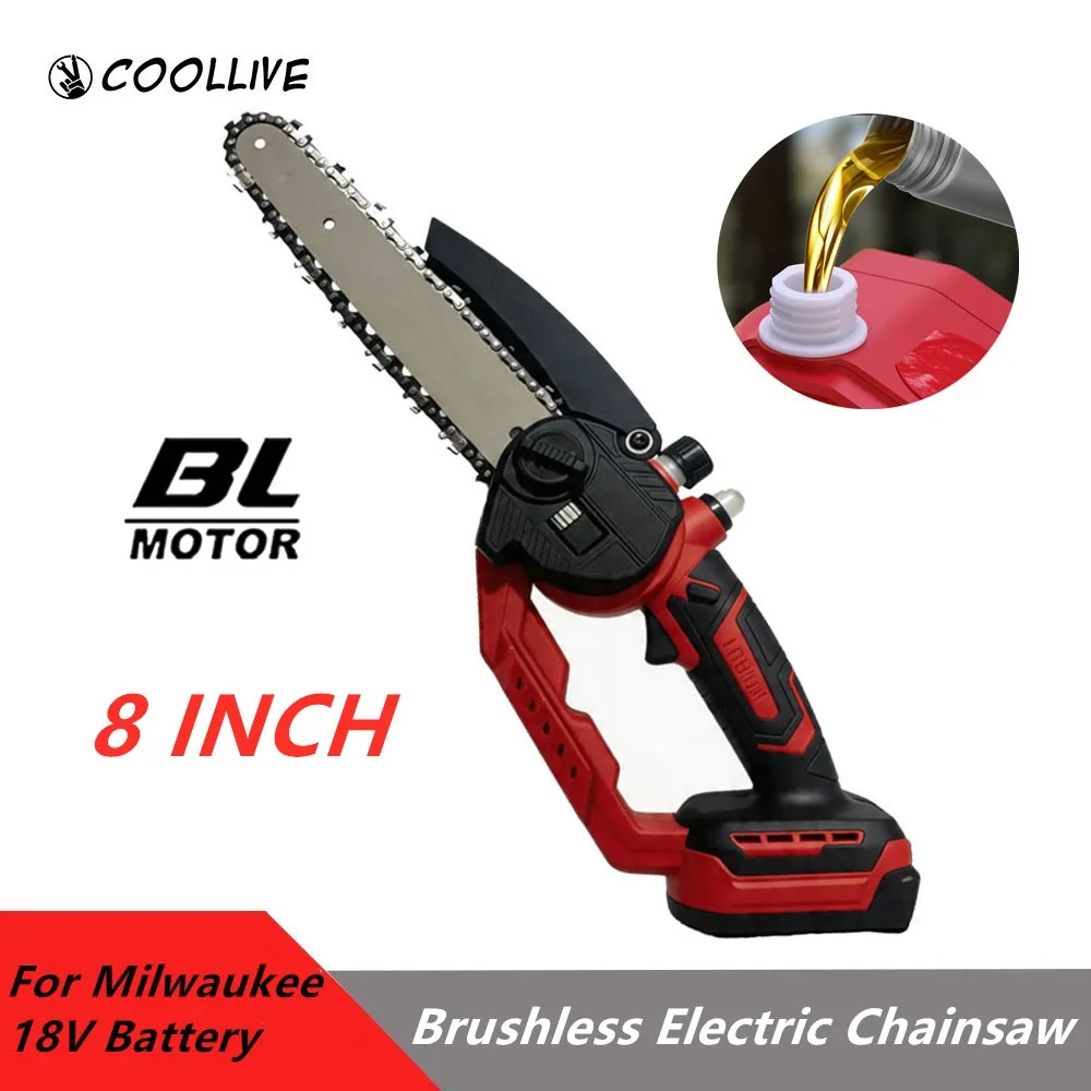 8-inch-brushless-electric-chain-saw-with-led-screen-auto-oiler-cordless-chainsaw-cutting-power-tool-for-milwaukee-18v-battery