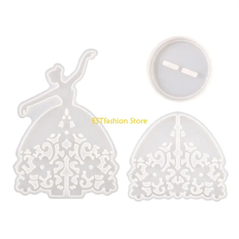 

Y5GC Dancing Girl Mold Pendant Resin Silicone Epoxy Resin Mold Craft