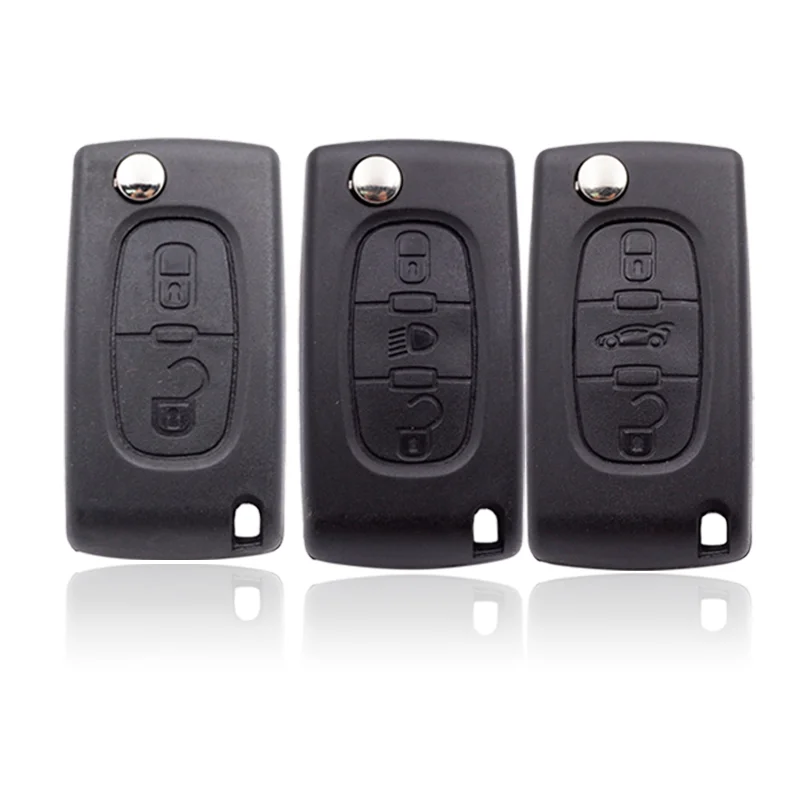 Flip Folding Key Shell Case For Peugeot 107 207 307 308 407 607 807 Partner For Citroen C1 C2 C3 C4 C5 C6 Berlingo Picasso Xsara