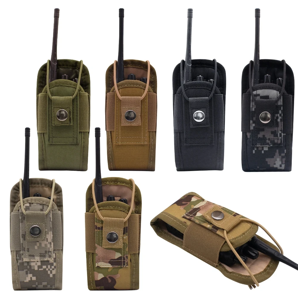 Outdoor Tactical Walkie-talkie Bag  Holder Interphone Hanging Bag Holder Pocket Portable Interphone For Hunting Camping