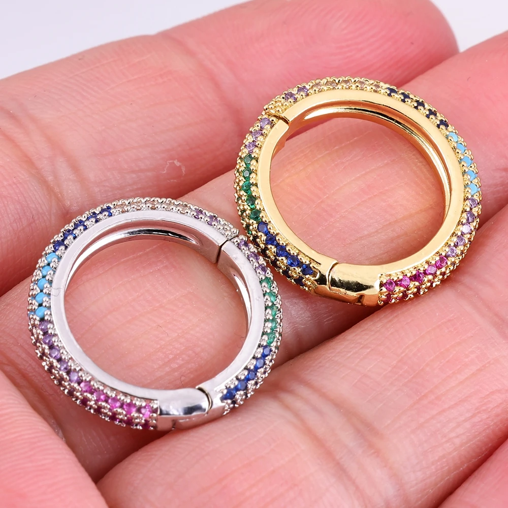 Juya 18K Gold Plated Fasteners Decoration Screw Bolt Lock Carabiner Clasps Accessories For DIY Locket Pendant Jewlery Making