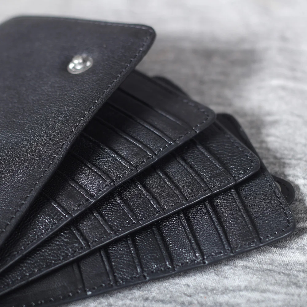S.WORKER Vollnarbiges Echtleder Vintage Lange Clutch-Geldbörse Retro Reißverschluss-Münzbörse Handtasche – Detail 14