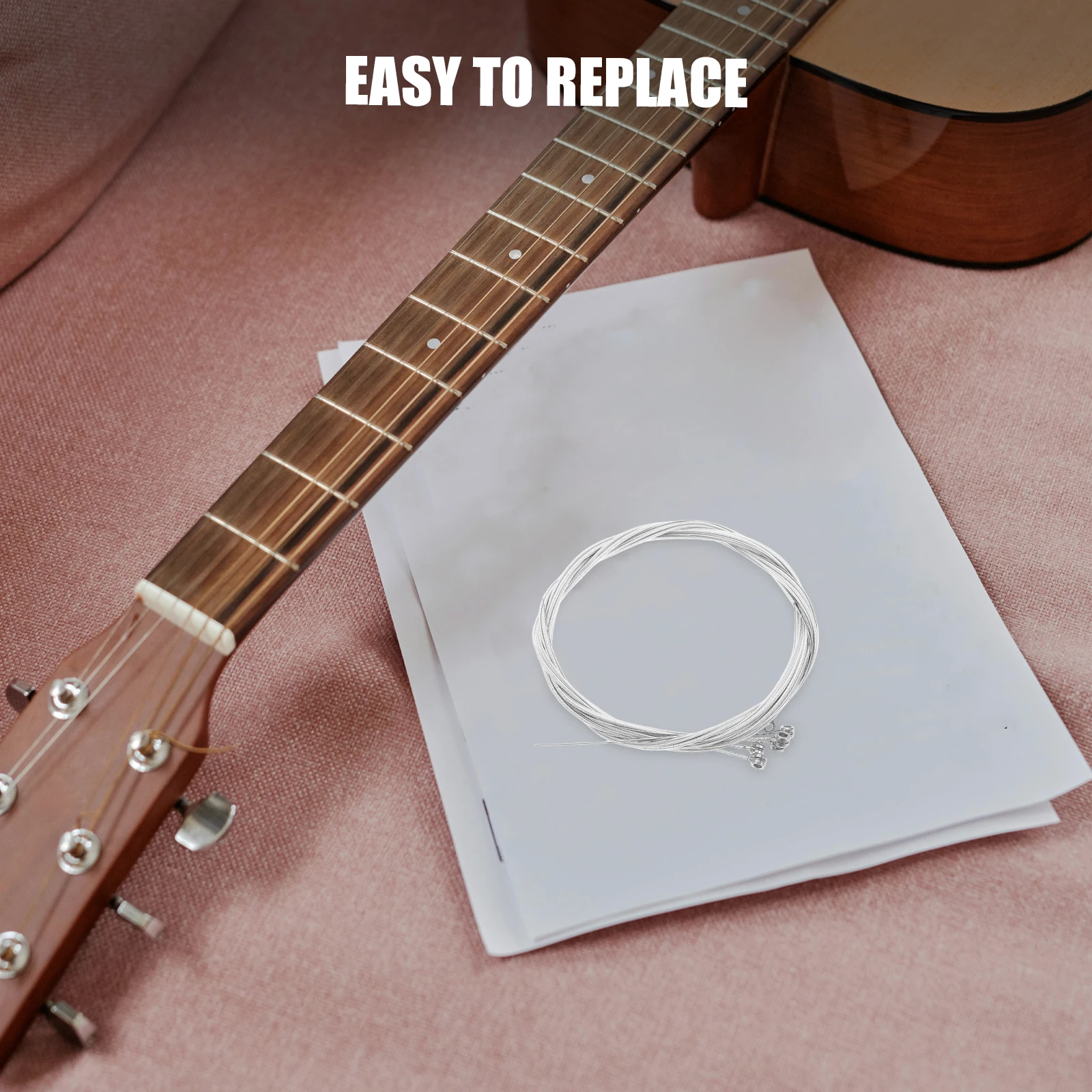 

6pcs Bass Accessories Plated Acoustic Guitar Strings Durable Long Lasting Cello Strings Bass Accessories Guitar Parts