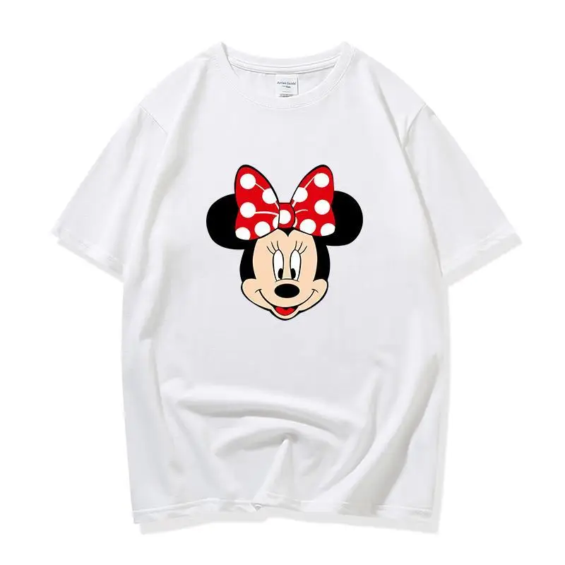 

Хлопковая черная футболка с короткими рукавами Disney с Микки Маусом, женская летняя футболка 202, новая корейская версия, свободный и милый топ в мультяшном стиле