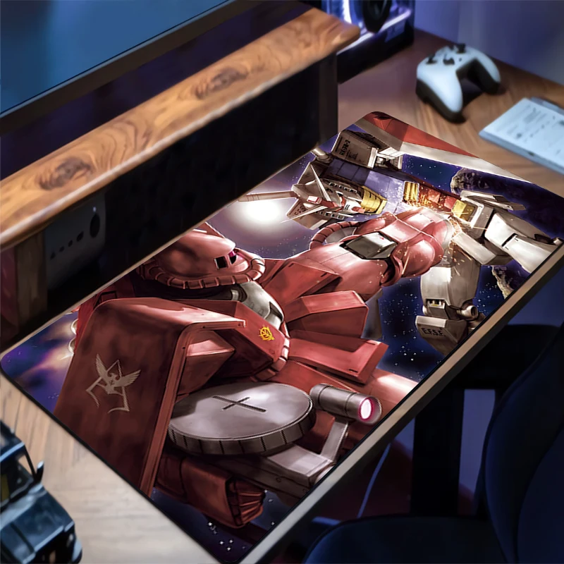 แผ่นรองเมาส์ Mechanical Warrior RX-78-2 Gundam Gaming Mouse Pad Rubber Desk Mat HD Non Slip Desk Mouse Mat Keyboard Pad Extended Pad