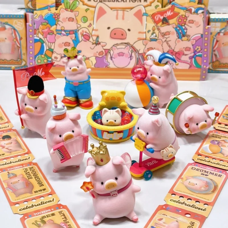 

Подлинная серия Lulu The Piggy Celebration, слепая коробка, модная милая коллекция животных, куклы, украшение для рабочего стола, подарки на день рождения, игрушка