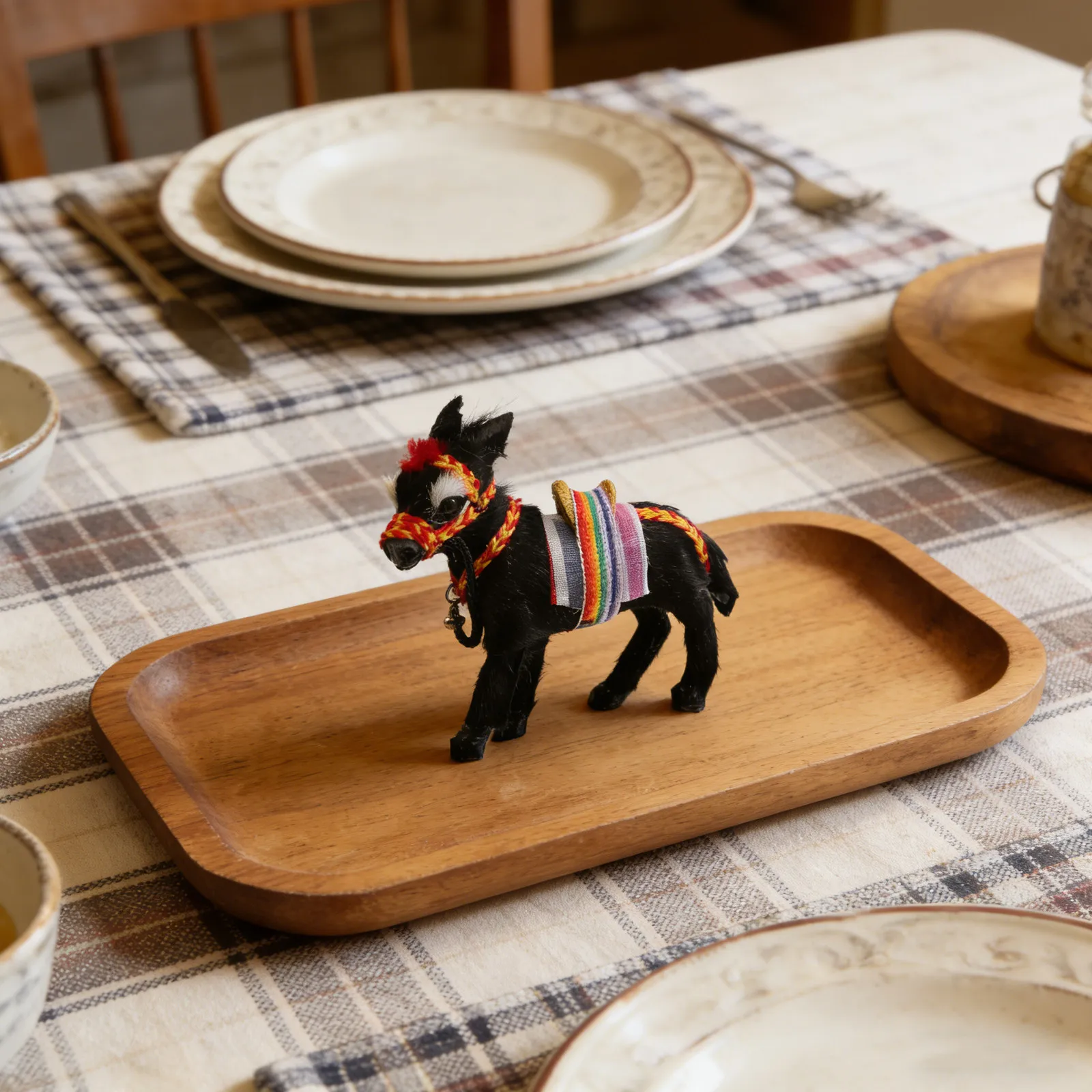 

Mini Stuffed Animal Realistic Soft Huggable Bedtime Cuddle Nursery Decor Farm Animal Donkey Shelf Decor