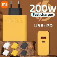 Xiaomi 200W Fast Charge USB Type C GaN Phone Charger Adapter Quick Charge USB PD EU US Plug for Iphone16 15 Huawei Samsung Oppo