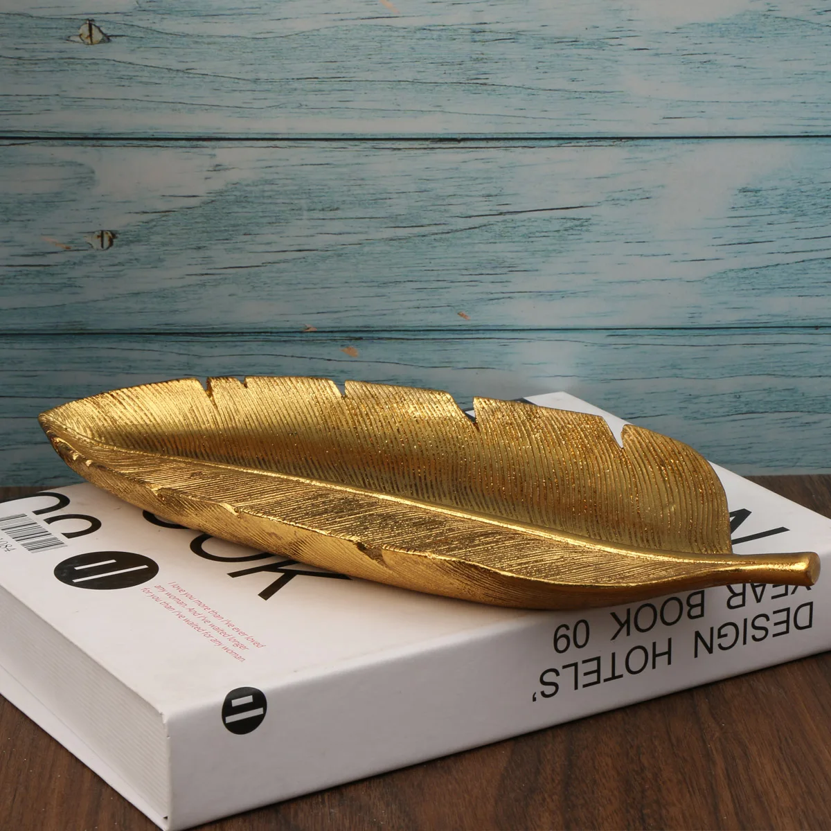 1pc Elegant Golden  Leaf Decor Tray - Versatile Storage& Chic Room Accent, Perfect Gift for Any Occasion