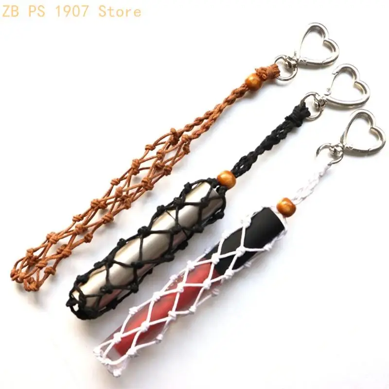 الشمع موضوع حلقة رئيسية اليدوية شبكة معدنية جيب أحمر الشفاه حامل حقيبة ملحق 55KA