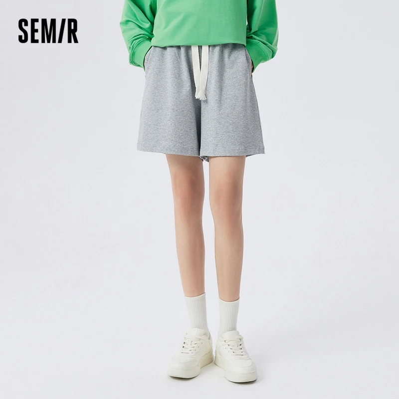 Semir Casual Shorts Women Knitting Soft And Comfortable Skin-Friendly Pajamas Home Wear Loose Pants